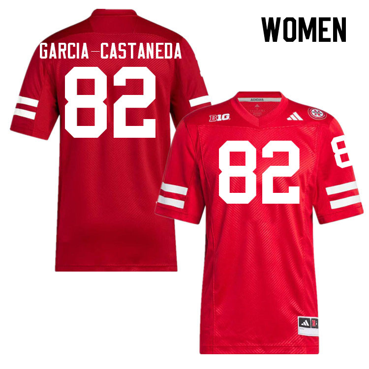 Women #82 Isaiah Garcia-Castaneda Nebraska Cornhuskers College Football Jerseys Stitched Sale-Scarle